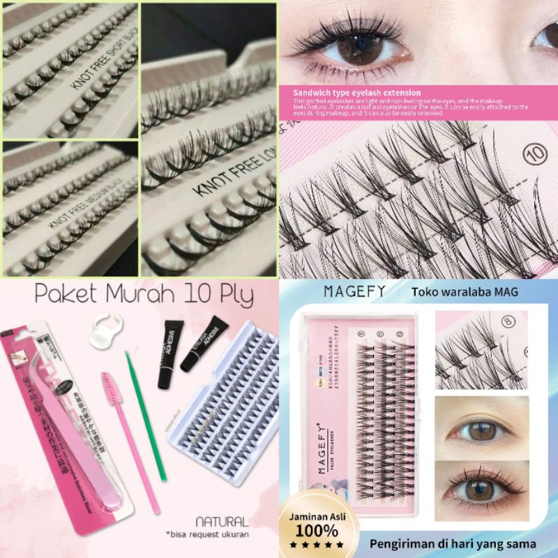 extension EYELASH Perlengkapan/ EYELASH EXTENTION/BULU MATA TANAM//tupai russian/ KNOT FLARE MURAH /lem bulu mata/Lem Bulu mata palsu /lem extension/alat Extension/ alat eyelash/