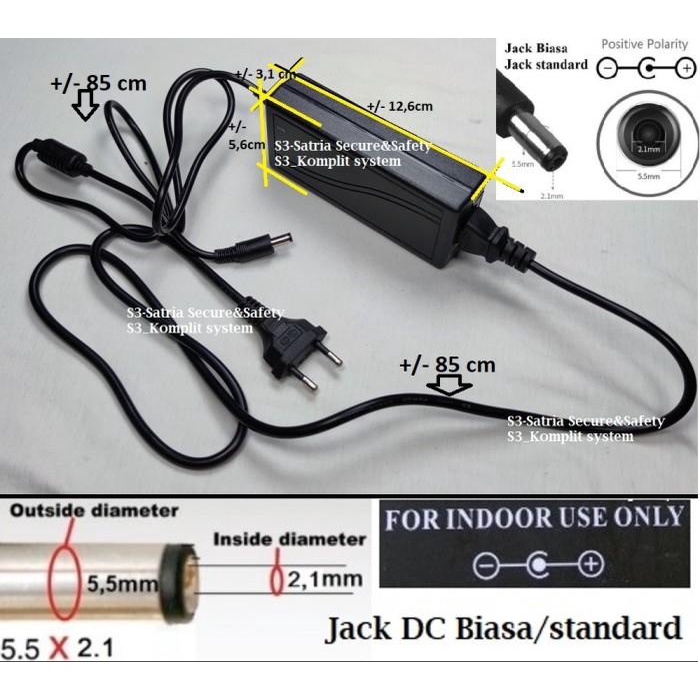 DC Adaptor 16v 5a DC16V adapter 3A 4A 4.5A power supply jack 5.5 x 2.1