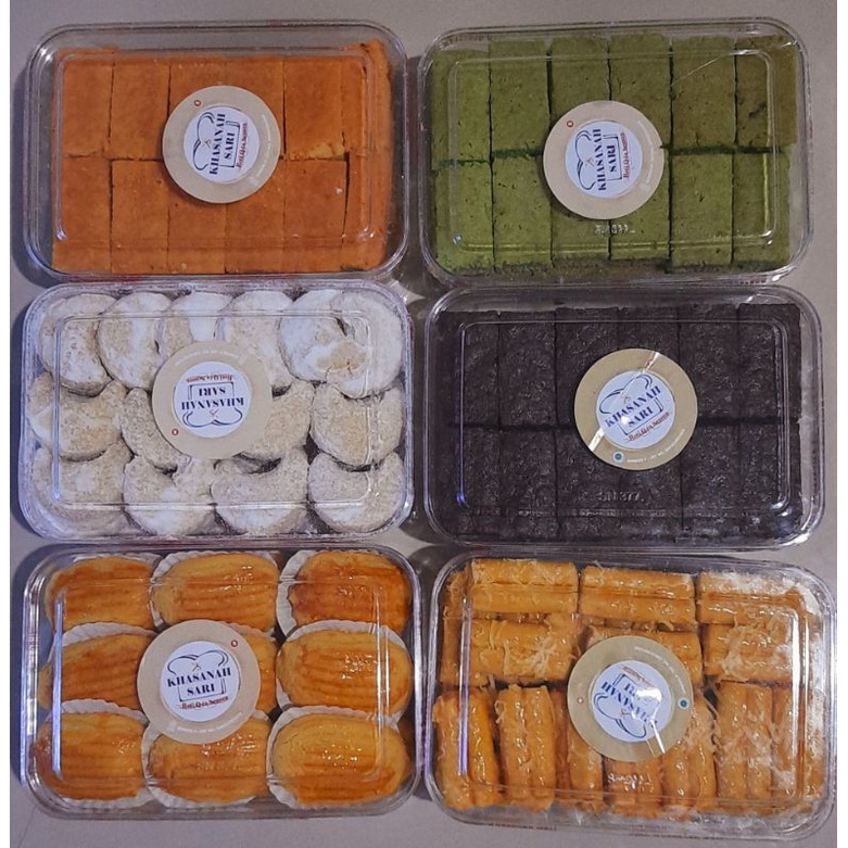 HAMPERS KUE KERING KHASANAH SARI PAKET 4 DAN PAKET 6, Enak, packaging cantik dan ekonomis