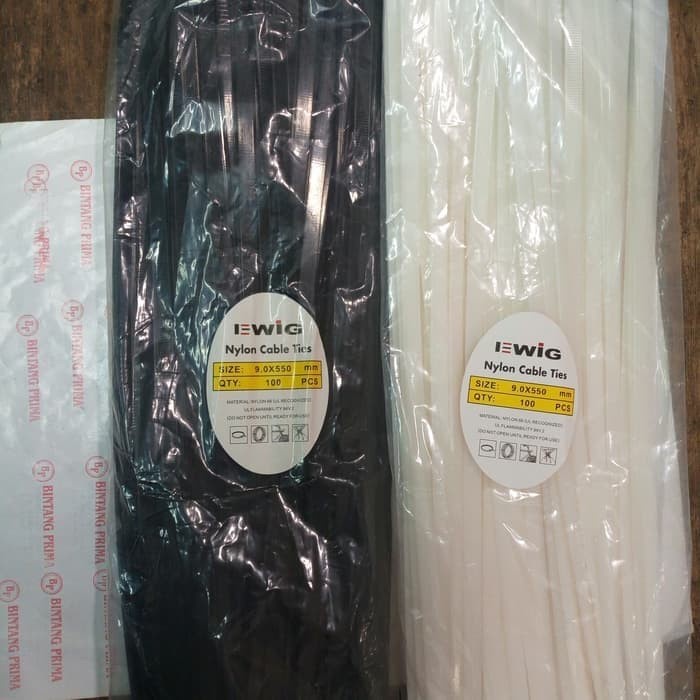 

Terlaris Kabel Ties / Kabel Tis Uk. 50Cm Tebal 7.6Mm Warna Hitam / Putih Ewig
