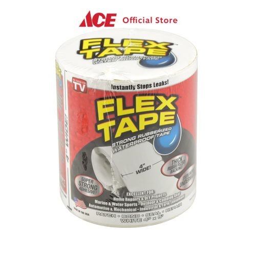 

TERMURAH Ace - Flex Tape Isolasi Karet Tahan Air 10 Cm - Putih