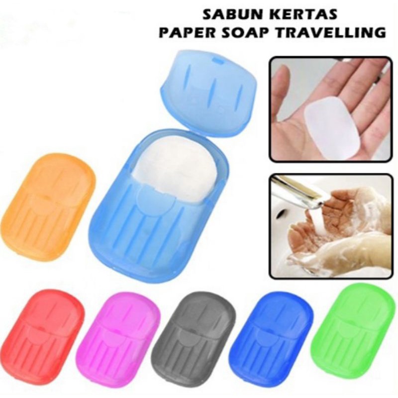 SABUN KERTAS SERBAGUNA / SABUN KERTAS TRAVELING SABUN PORTABLE /