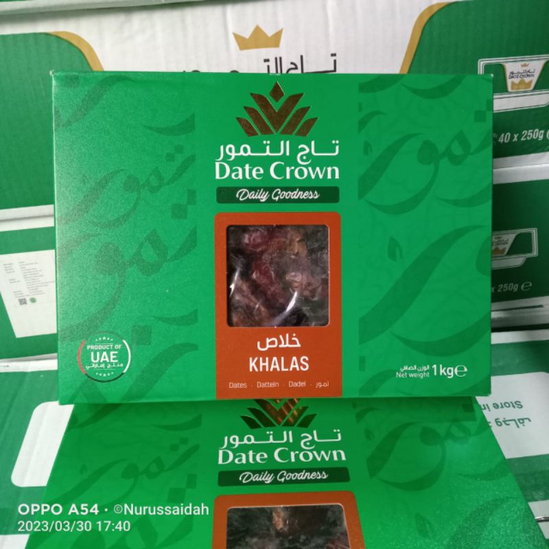 

Kurma khalas datecrown kemasan 1kg