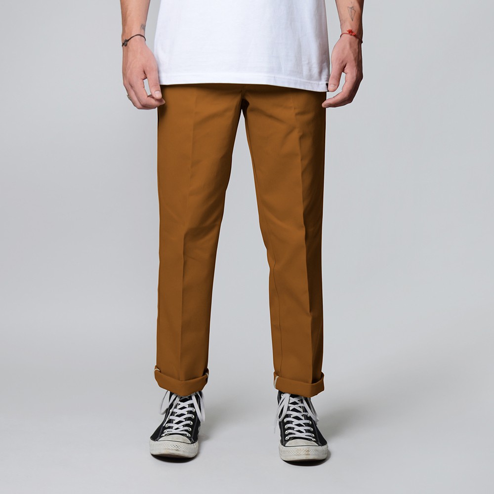 Dickies Wp873 Slim Straight Fit Work Pant Brown Duck