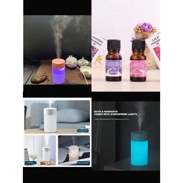 HUMIDIFIER DIFFUSER AIR AROMATHERAPY 260ML WITH 7COLOUR LED LAMP/ESSENTIAL OIL /OIL MINYAK 10ML