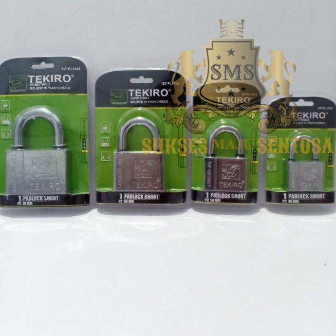 GEMBOK TEKIRO ANTI KARAT 70mm LEHER PENDEK/GEMBOK PAGAR RUKO GUDANG