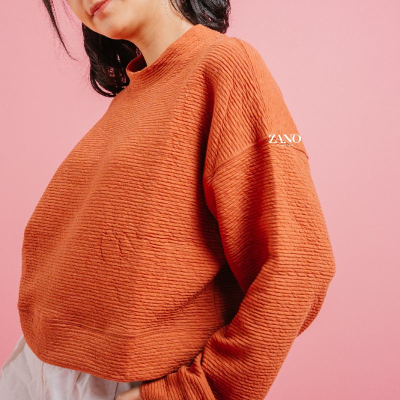 ZANO BASICS Sweater Crop Knite Texture