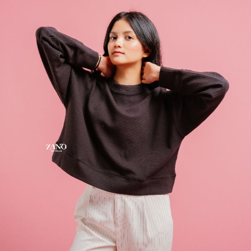 ZANO BASICS Sweater Crop Knite Texture