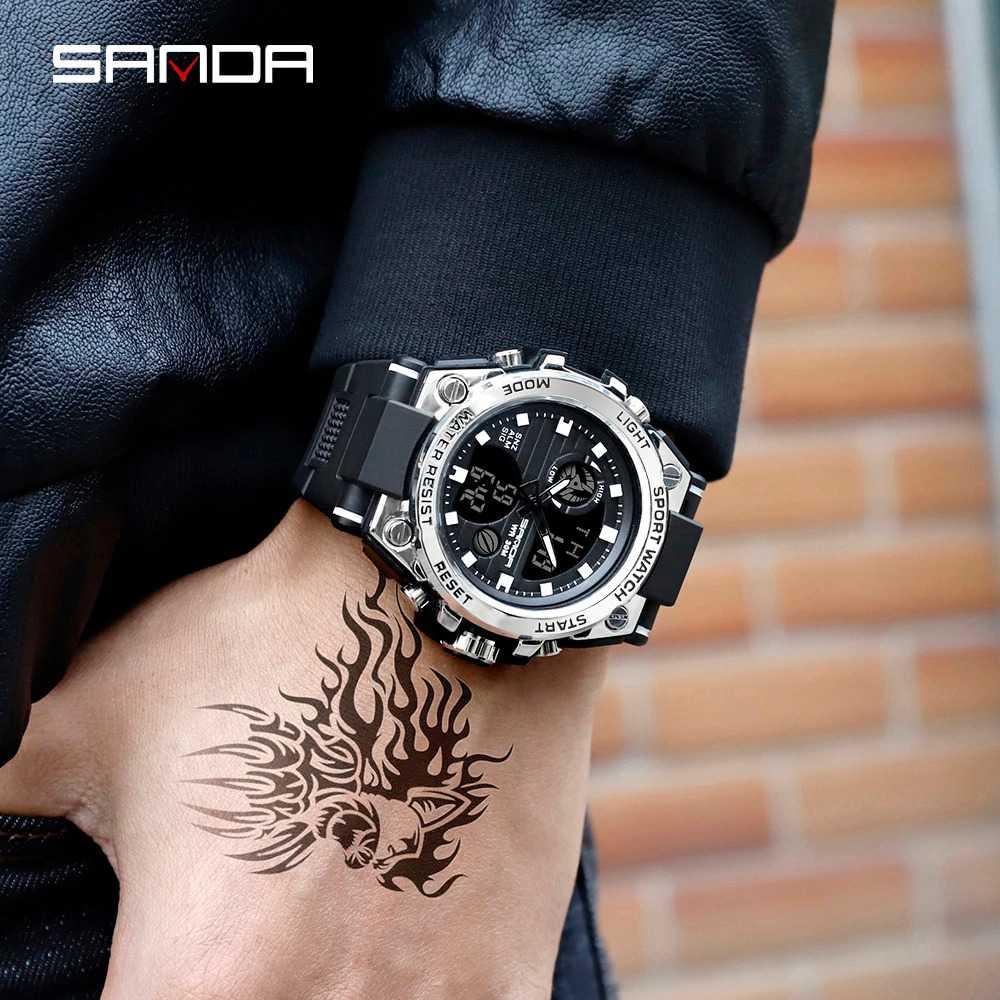 SANDA Jam Tangan Kasual Digital Analog Pria 39