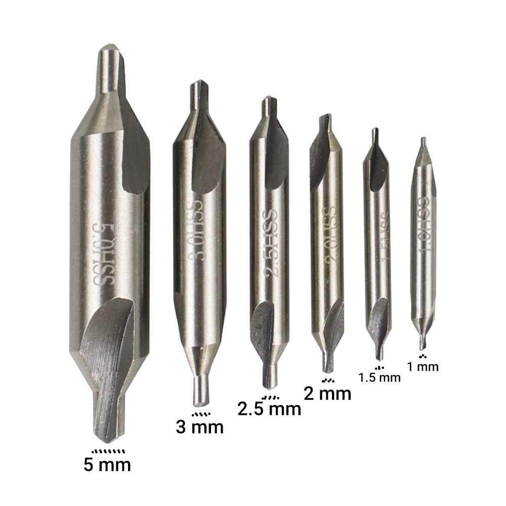 Taffware Mata Bor Center Drill Bits Set Precision 6 PCS - SV-VDB25