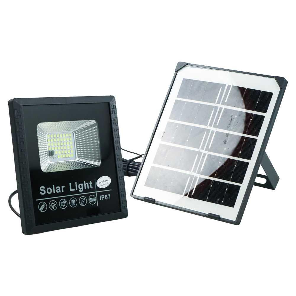 OOBEST Lampu LED Solar Panel Outdoor Light IP67 Cool White 25W 1000mAh B44