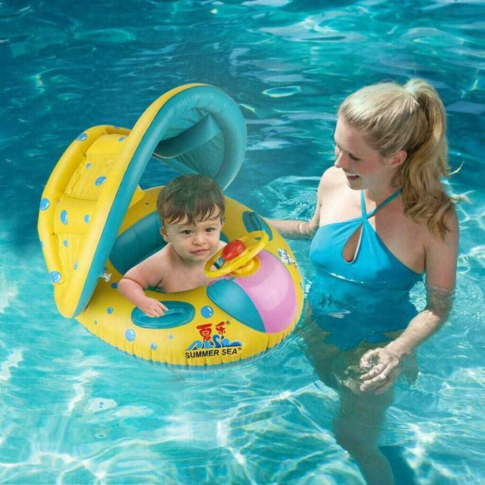 Summer Sea Pelampung Kolam Renang Bayi Ring Floating with Canopy D108