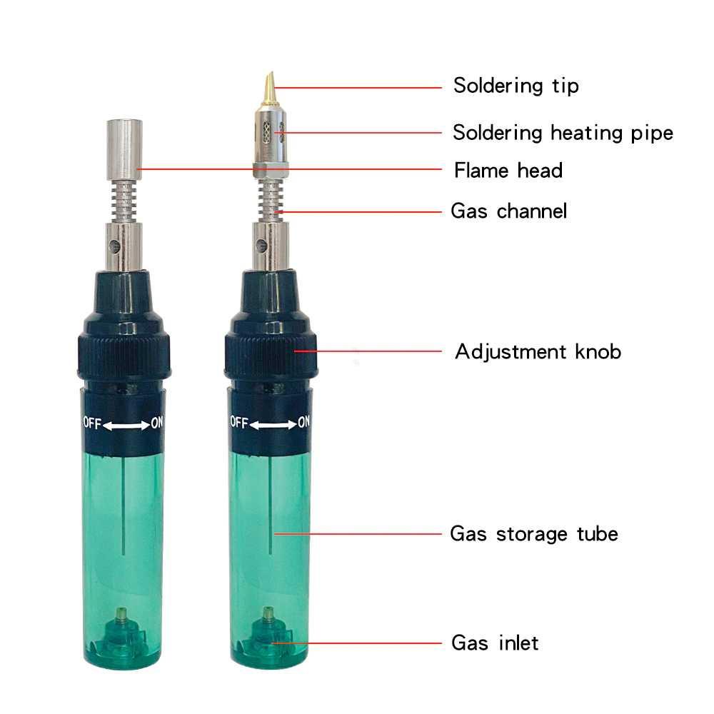 LEFAVOR Solder Gas Butane Portable Iron Pen - HT-F01 Solder Gas Portable Solder Listrik Timah Timah Solder Blower Solder Uap Setrika Uap Portable Taffware Gas Portabel Solder Tembak Blower Uap Solder Gas Tabung Gas Portable Lampu Tanpa Listrik
