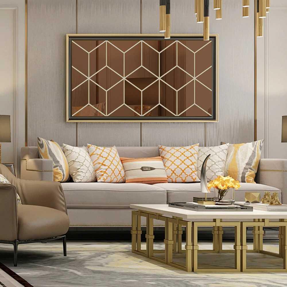 SOLEDI Sticker Dekorasi Dinding 3D Cubic Mirror Acrylic 15 PCS Size S