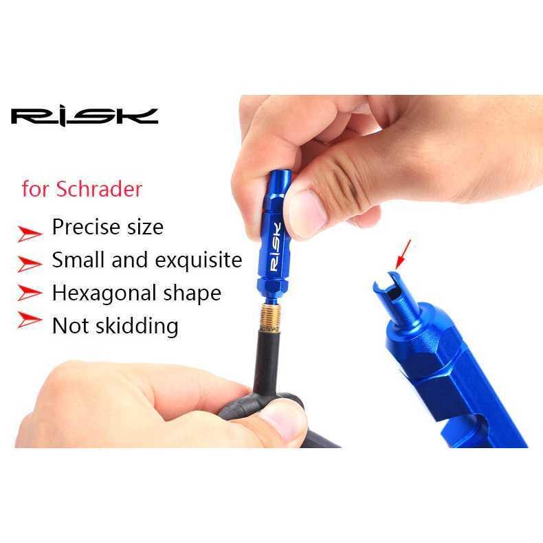 RISK Kunci Pas Sepeda 3in1 Bike Valve Wrench Schrader Presta - RL301