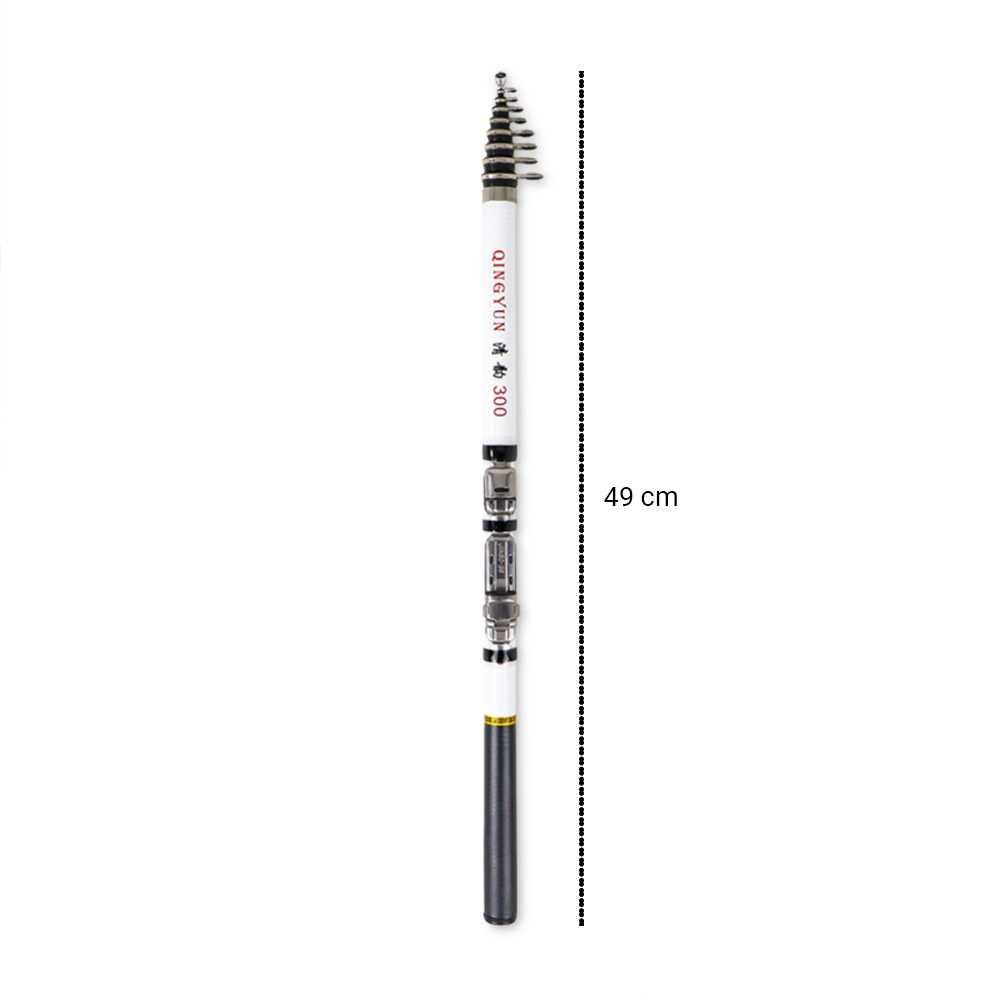 QINGYUN Joran Pancing Portable Telescopic Fishing Rod 3M S6 Joran Pancing Joran Tegek Cardinal Antena Tegek Joran Casting Joran Bc Tegek Kolong Joran Pancing Carbon Pancing Set Carbon Tegek Carbon Joran Udang Tegek Ruas Pendek Joran Tegek Carbon Joran