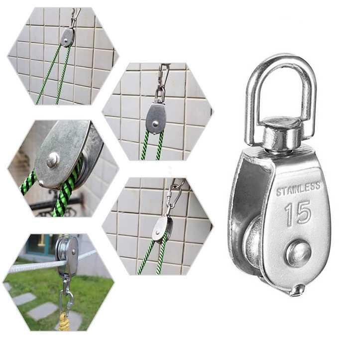 ASOL Katrol Kerekan Mini Serbaguna Swivel Pulley Stainless Steel