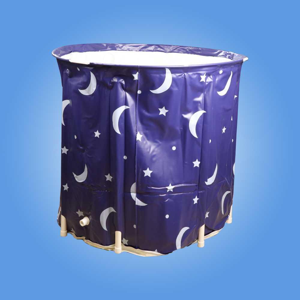 Xueqin SPA Bathtub Lipat Portable Adult Folding Bath 65x70 cm 8401