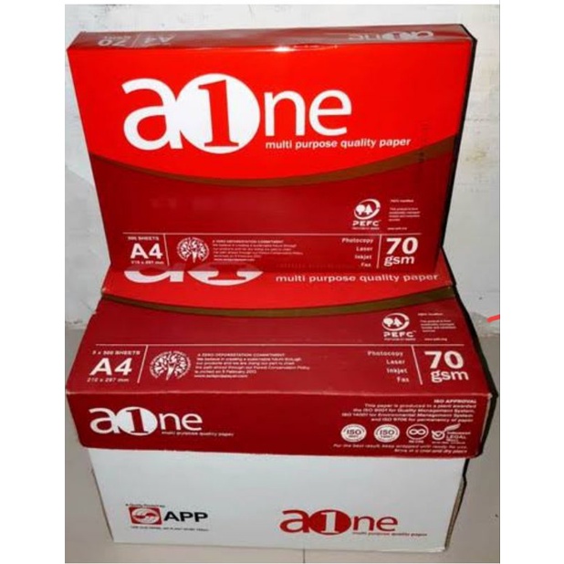 1RIM KERTAS A4 AONE 70gsm