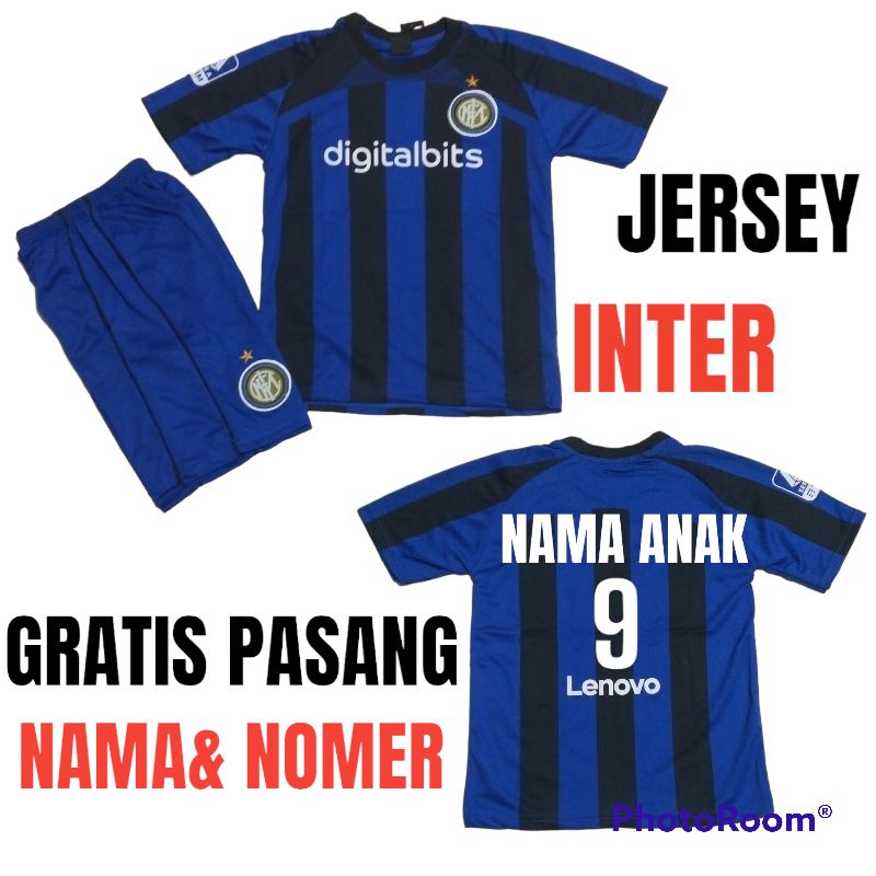 SETELAN JERSEY INTER-MILAN UMUR 1-12 THN BAHAN DRYFIT