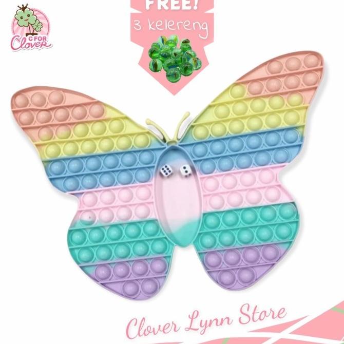 POP IT BATTLE JUMBO BUTTERFLY / popit tiktok viral dadu its bubble keh04