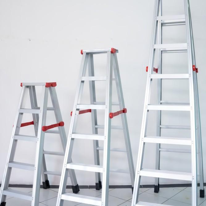 Tangga 3 Meter Jumbo Tinggi Besar Aluminium Besar Lipat Alumunium