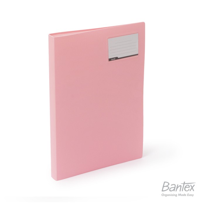 

Bantex Display Book Clear Holder Folio F4 Pastel Color Musky Pink - 20 Pocket