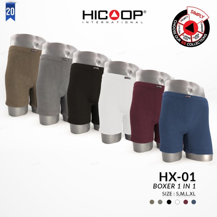 Terlaris Boxer Hicoop Boxer Hx-01 / Celana Dalam Boxer Hicoop Hx-01