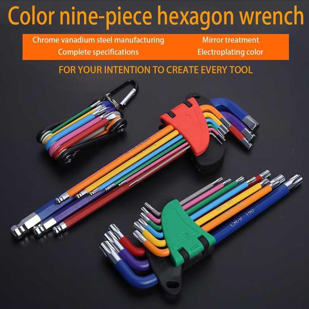 YL Tools Kunci L Hex Key Wrench Hexagonal Screwdriver 9 PCS - L-001