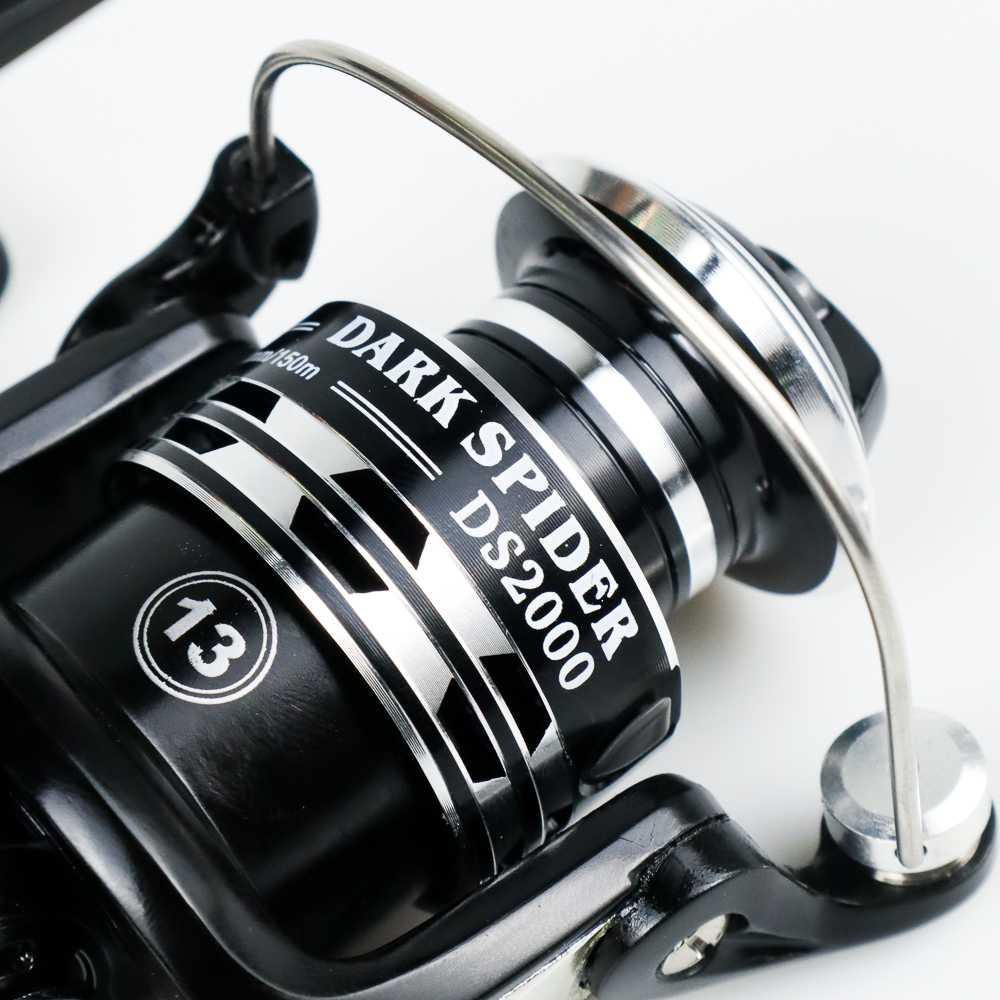 Debao Dark Spider DS2000 Spinning Reel Pancing 5.2:1 12+1 Ball Bearing Pancing Reel Power Handle Ril Pancing Reel Pancing Power Handle Pancing Casting Rell Pancing Power Handle Casting Reel Pancing Mini Reel Casting Reel Baitcasting Real Pancing Power