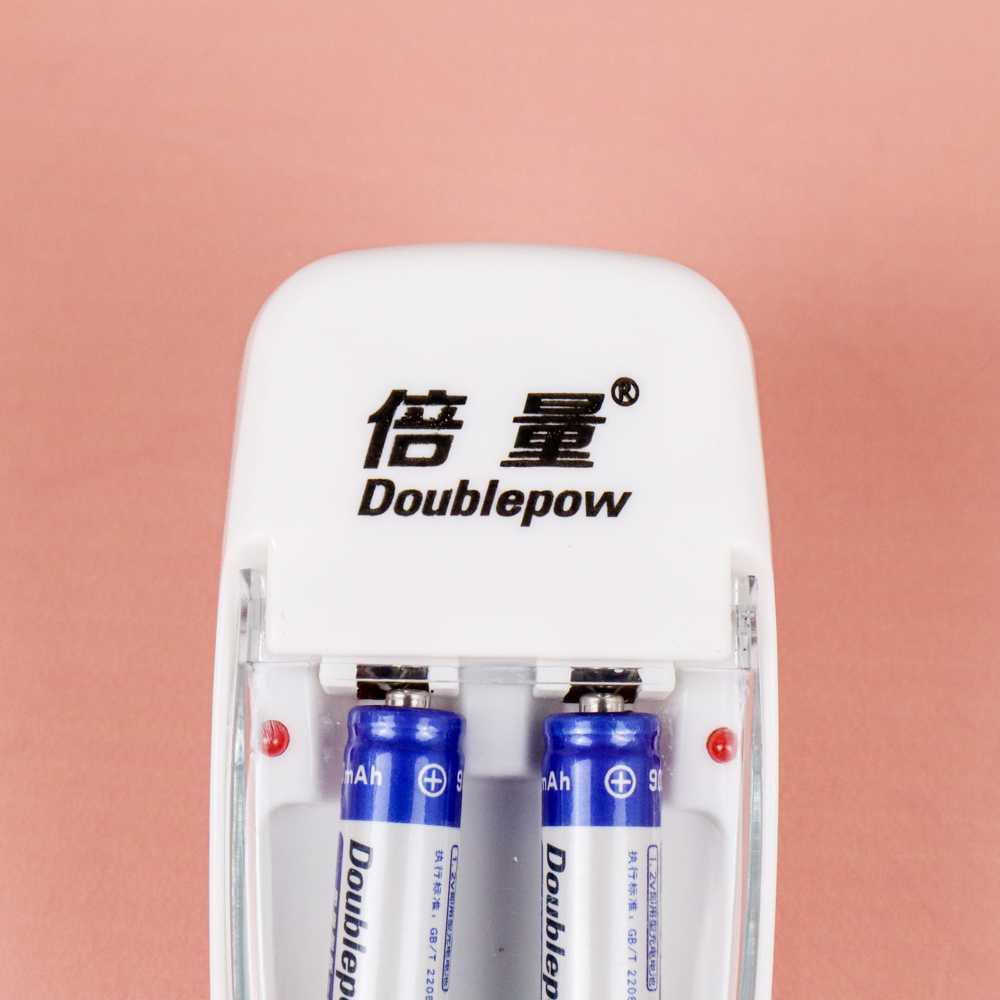 DOUBLEPOW Charger Baterai 2 slot AA/AAA with 2PCS AAA 900mAh - DP-B01 Charger Baterai Tamiya Type C Baterai Aa Baterai Aaa Taffware Fast Charging Charger Baterai Charger Fast Charging Charger Baterai Aa Aa Aaa Charger Batre Batrai Aa Charger Batre Aa