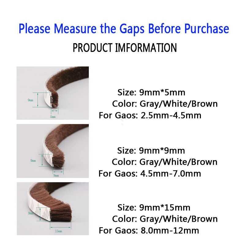 GANCHUN Lis Strip Pintu Brush Strip Sealing Insulation 10 m KK-062 Pintu Kamar Mandi Pintu Rumah Penutup Pintu Otomatis Door Stopper Penahan Pintu Rumah Rel Pintu Lemari Sliding Tutup Pintu Otomatis Penutup Celah Pintu Rumah Anti Serangga Kayu Pintu Rumah