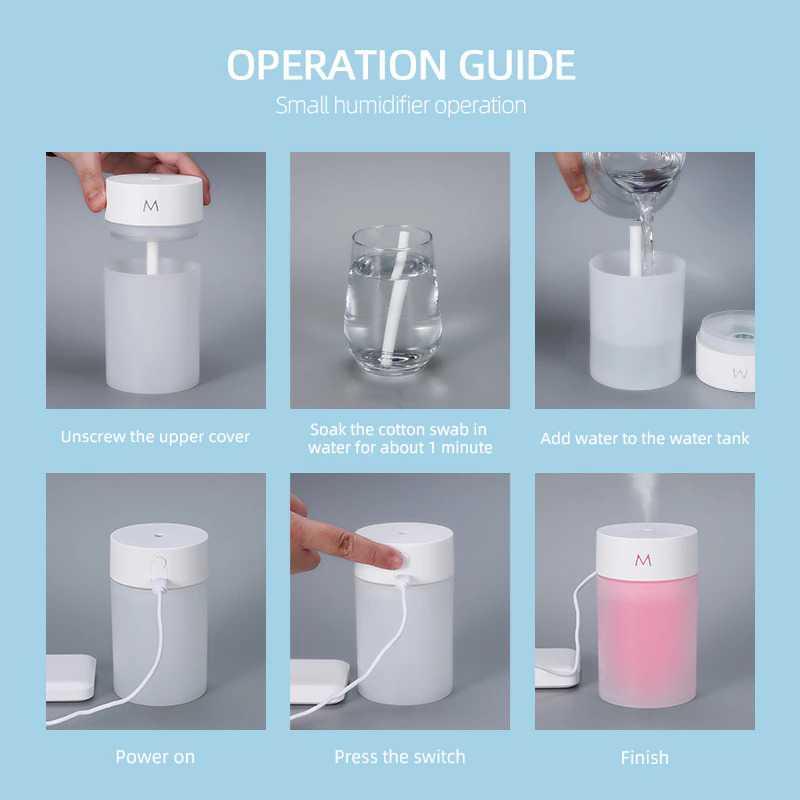 Mini Air Humidifier USB 260ml - A109 Humidifier Diffuser Aromaterapi Difuser Aromatherapy Disfuser Aromaterapi Diffuser Aromatherapy Diffuser Humidifier Bayi Flu Dan Batuk Oil Diffuser Difuser Humidifier Aromaterapi Ruangan Difuser Humidifier