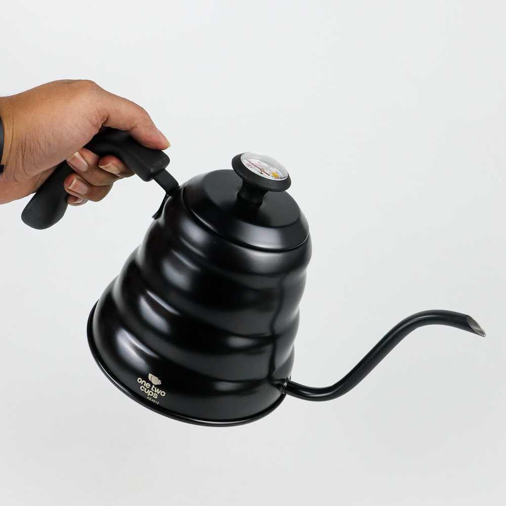 One Two Cups Teko Kopi Drip Kettle 1.2 Liter with Thermometer - KE4012