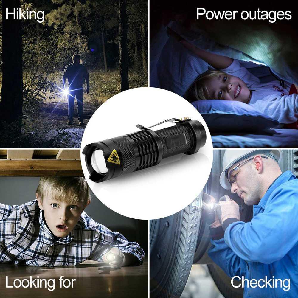 Shustar Senter LED Mini Flashlight USB Rechargerable XPE + COB -002