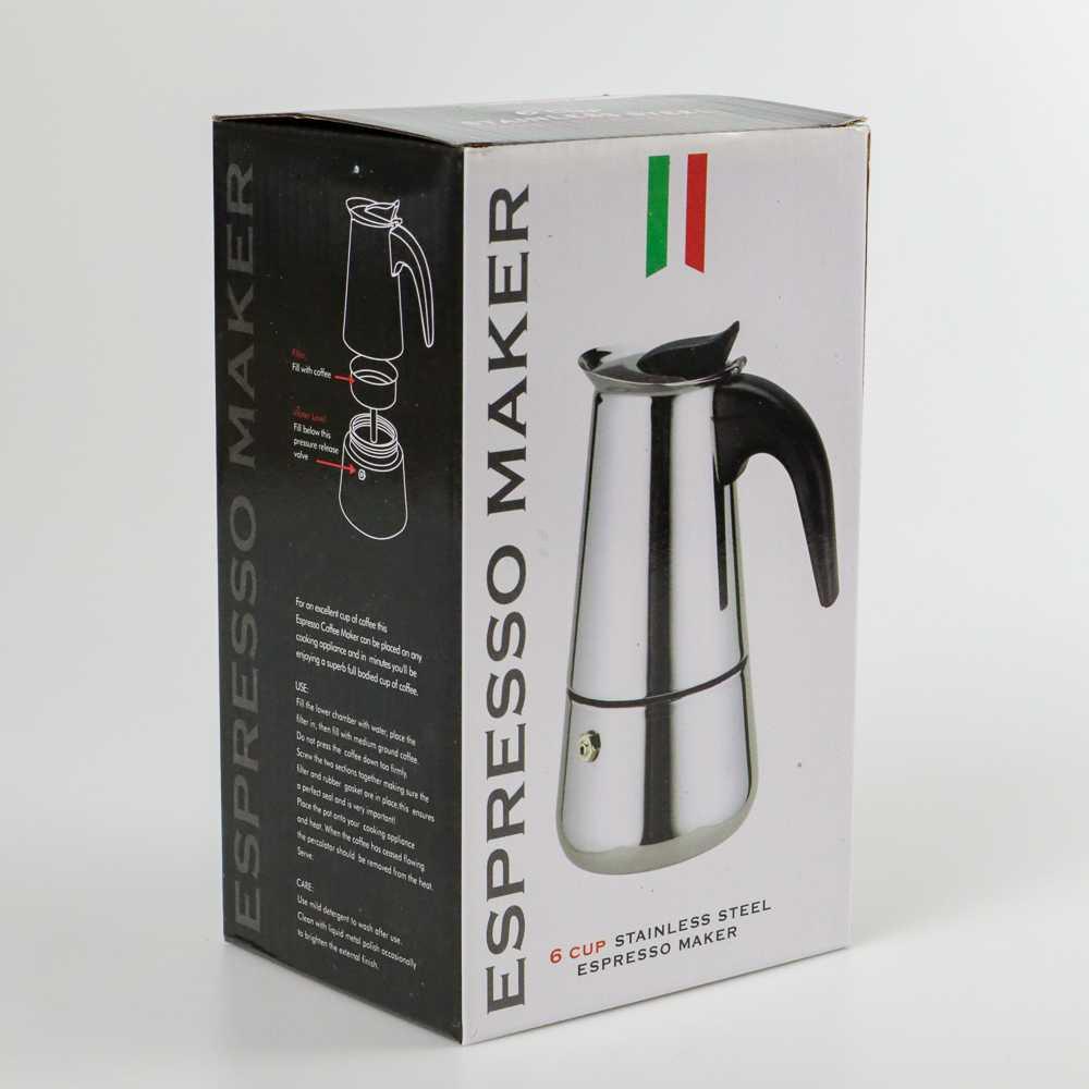 One Two Cups Espresso Coffee Maker Moka Pot Teko 300ml 6 Cup - Z20