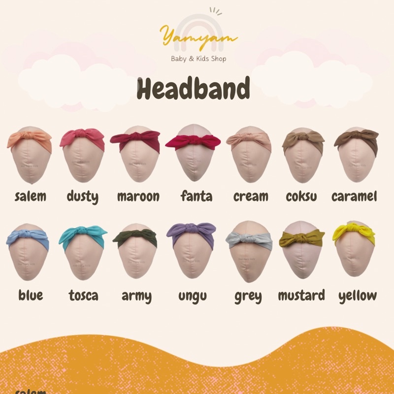 headband anak bando kelinci baby bando ikat anak