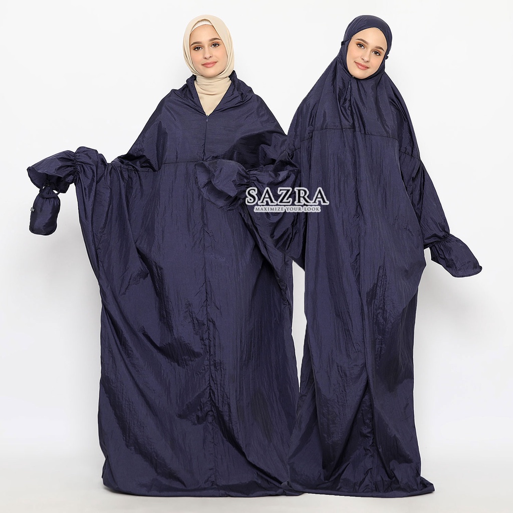 Limited Mukena Dewasa Hawa Mukena Travelling 2In1 Rukuh Abaya Bisa Tudung Ponco Ukuran Super Jumbo B