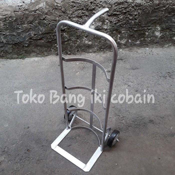 Trolley Galon Air Gerobak Troly Galon Air Troli Gas alat angkut barang