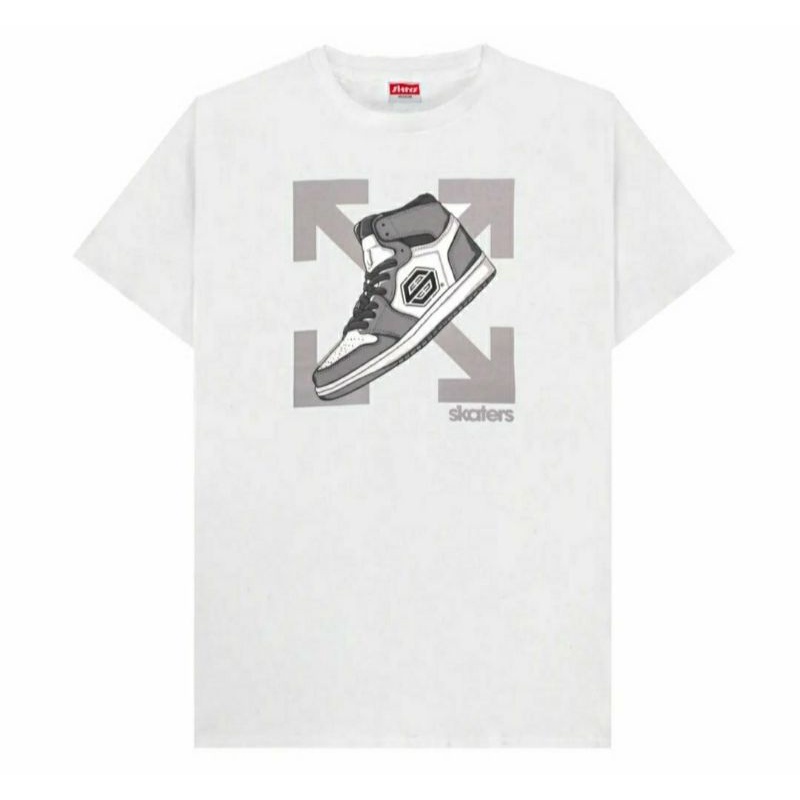KAOS SKATERS B T-SHIRT OFF JORDAN WHITE