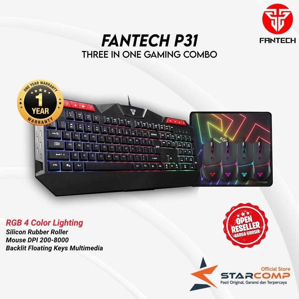 Fantech 3 in 1 Combo P31 Gaming Keyboard Mouse Mousepad