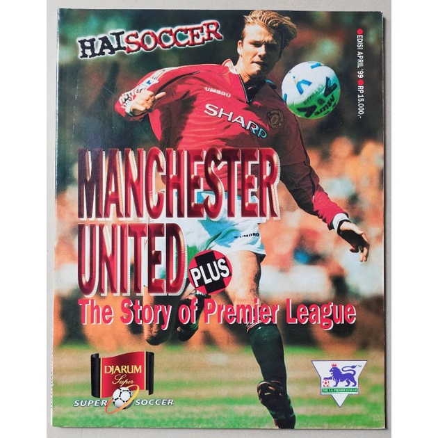 Majalah HAI Soccer April 1999 : Manchester United - David Beckham + bonus poster dan stiker