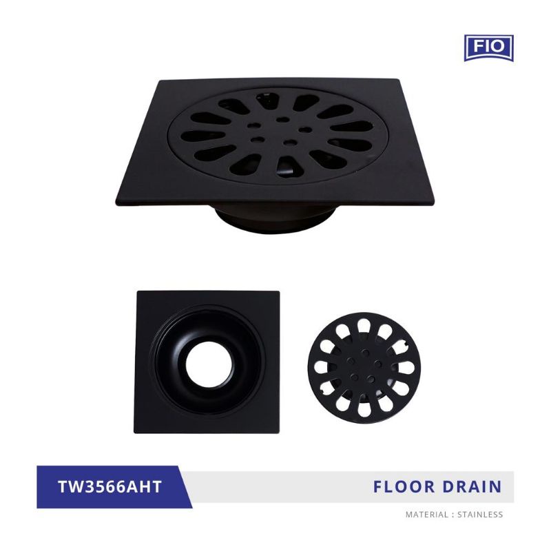 FLOOR DRAIN STENLIES HITAM/SARINGAN GOT/SARINGAN KAMAR MANDI