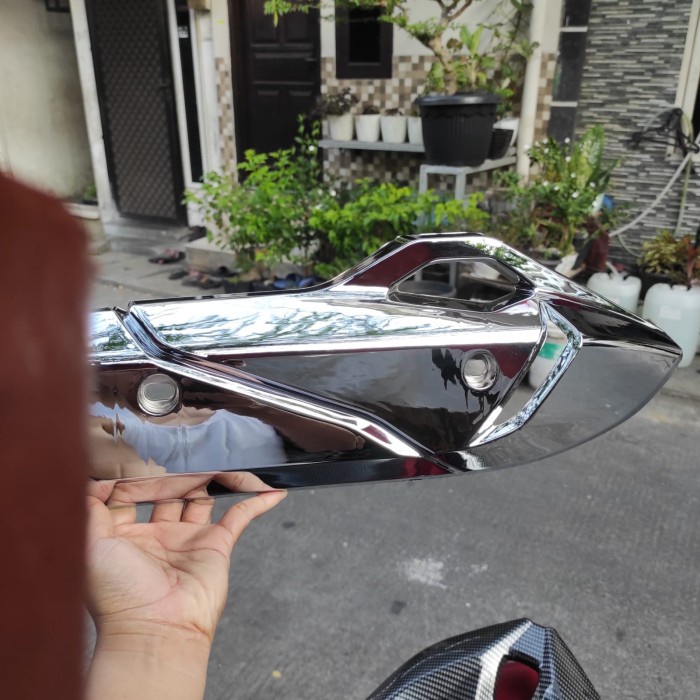 Cover Knalpot Pcx 160 Chrome Tutup Knalpot Vario 160 Chrome Pcx160