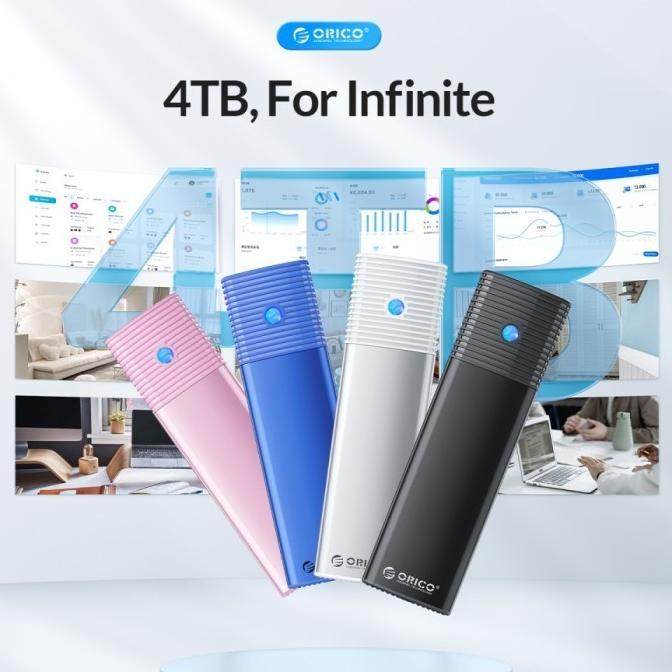 ORICO PWDM2-G2 USB3.2 Gen2 Type-C M.2 NVMe/SATA SSD Enclosure (10Gbps)