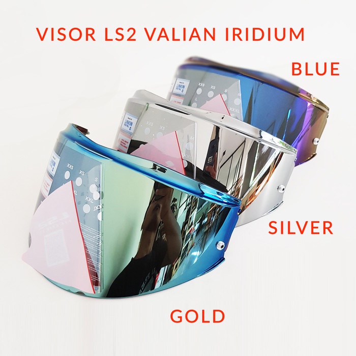 VISOR KACA HELM LS2 FF399 VALIANT IRIDIUM ORIGINAL