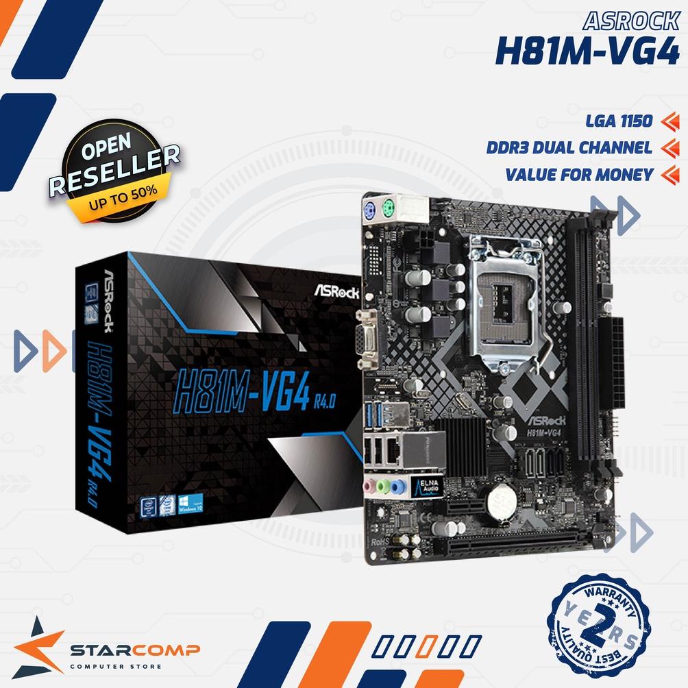 ASROCK H81M-VG4 R4.0 m-ATX LGA1150 D-Sub - Asrock H81M VG4 MAINBOARD