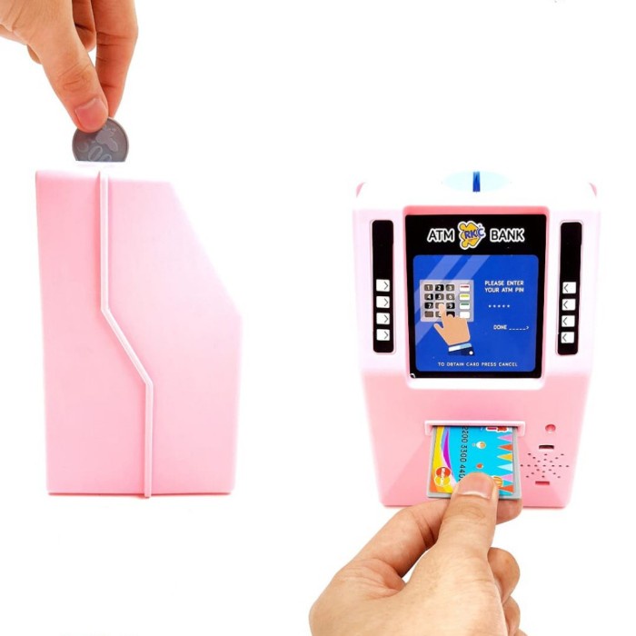 

Free Baterai Mainan Anak Celengan Mesin Atm Mini / Brangkas Atm Sni