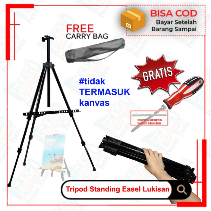 

Terlaris Stand Lukis Standar Holder Papan Kanvas Tripod Easel Melukis Standing