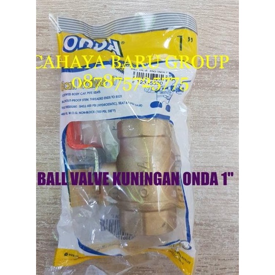 Ball Valve Kuningan Onda 1"